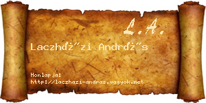 Laczházi András névjegykártya
